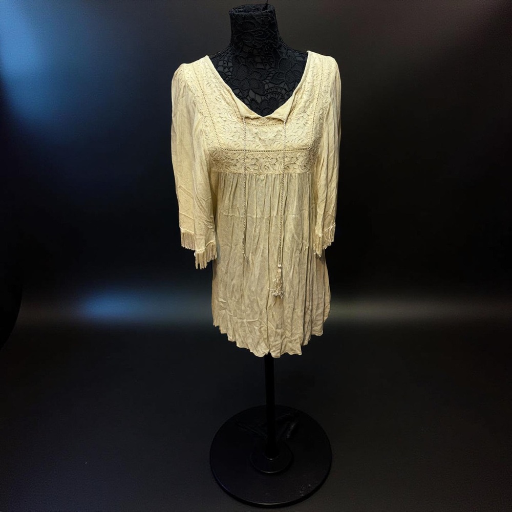Rebellion Cream Tunic Top
